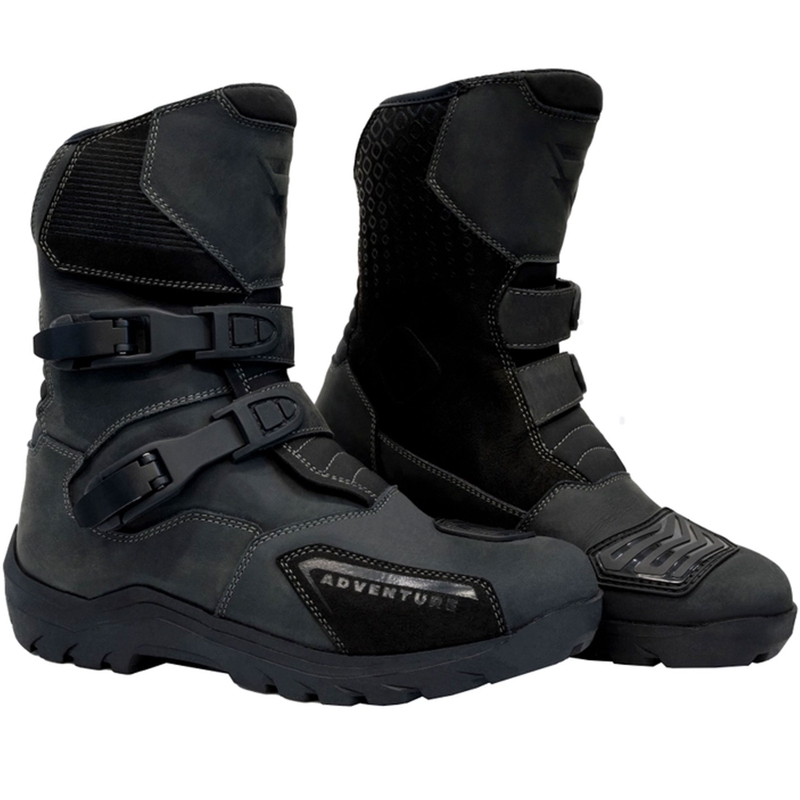 Ghete Moto Street Racer Adventure Low WP Negru