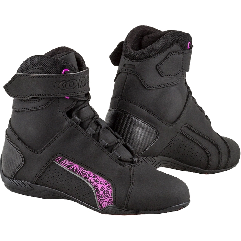 Cizme de motocicletă Kore Velcro 2.0 pentru femei Negru și mov