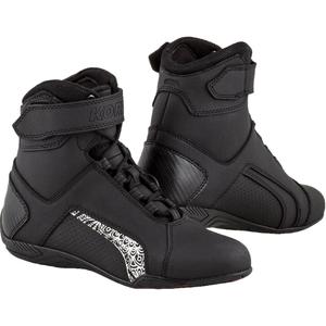 Cizme de motocicletă Kore Velcro 2.0 negru și alb pentru femei