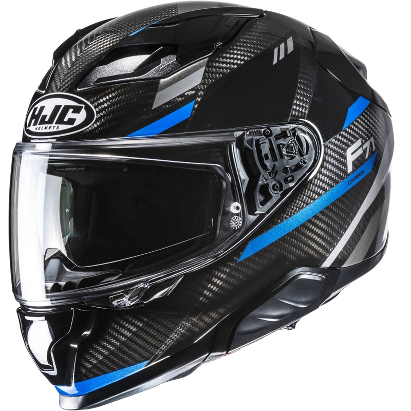 Cască integrală pentru motocicletă HJC F71 CARBON Esira MC2 negru-albastru
