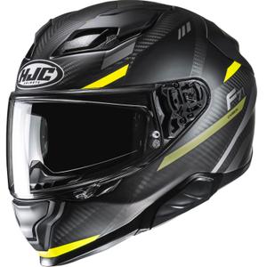 Cască integrală pentru motocicletă HJC F71 CARBON Esira MC3HSF negru-galben fluo