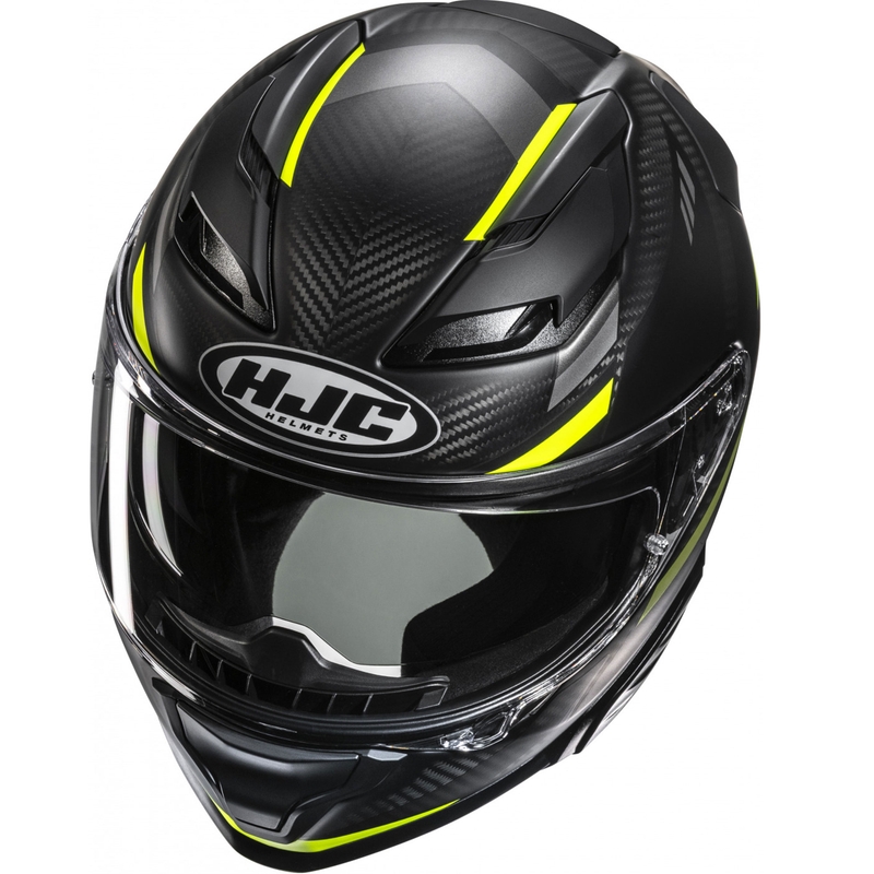Cască integrală pentru motocicletă HJC F71 CARBON Esira MC3HSF negru-galben fluo