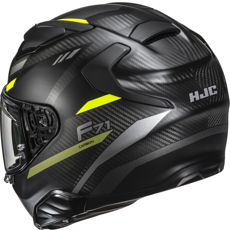 Cască integrală pentru motocicletă HJC F71 CARBON Esira MC3HSF negru-galben fluo