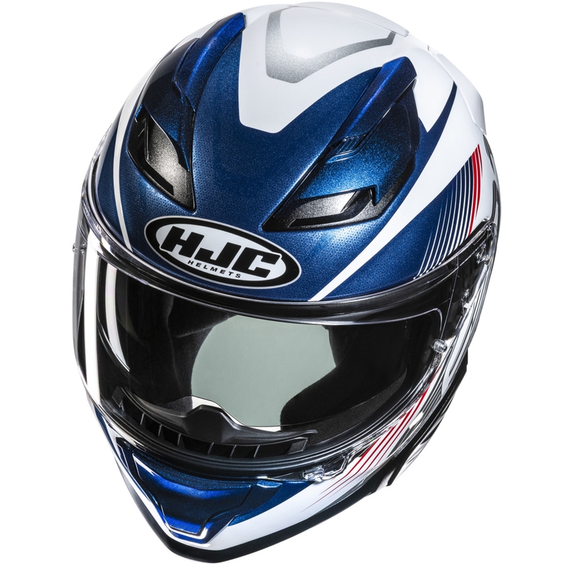 Cască integrală pentru motocicletă HJC F71 Catos MC21 alb-albastru-roșu