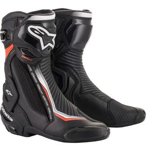 Cizme moto Alpinestars SMX Plus 2 negru-alb-rosu fluo