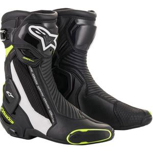 Cizme moto Alpinestars SMX Plus 2 negru-alb-galben fluo
