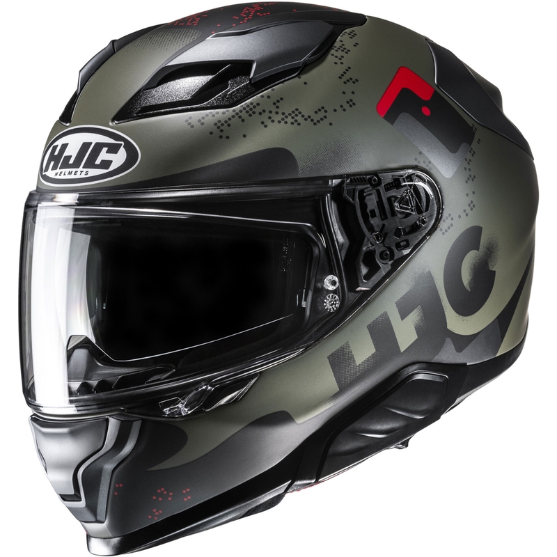 Cască integrală pentru motocicletă HJC F71 Faco MC1SF kaki-negru