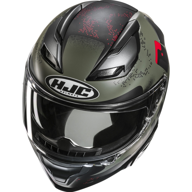 Cască integrală pentru motocicletă HJC F71 Faco MC1SF kaki-negru