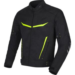 Geacă de motocicletă RSA Runway negru-galben fluo