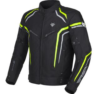 Geacă motociclistă RSA Compact 2 negru-gri-galben fluo