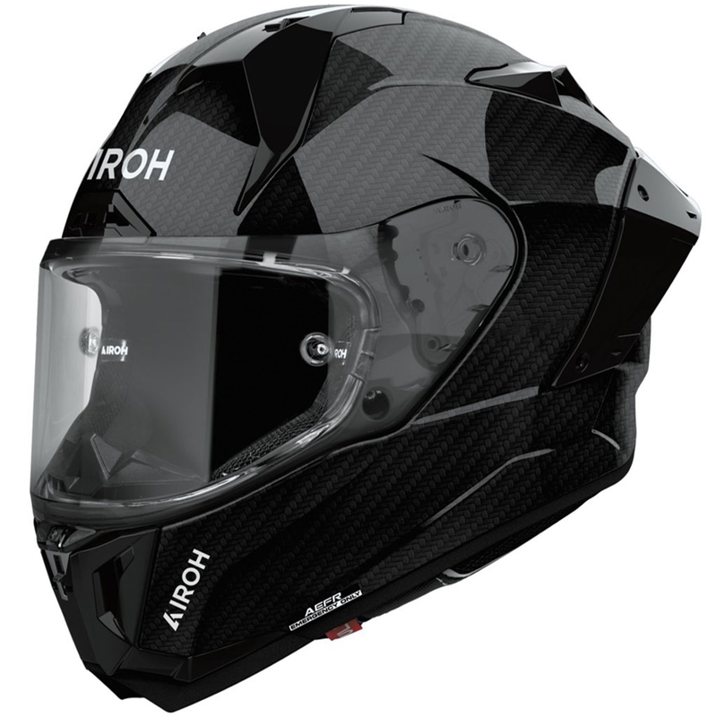 Cască integrală pentru motocicletă Airoh GP800 Carbon, neagră lucioasă