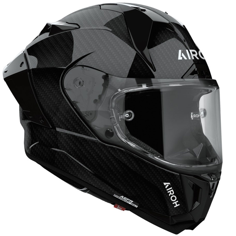 Cască integrală pentru motocicletă Airoh GP800 Carbon, neagră lucioasă