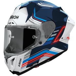 Cască integrală pentru motocicletă Airoh GP800 Hurricane, albastru-alb lucios
