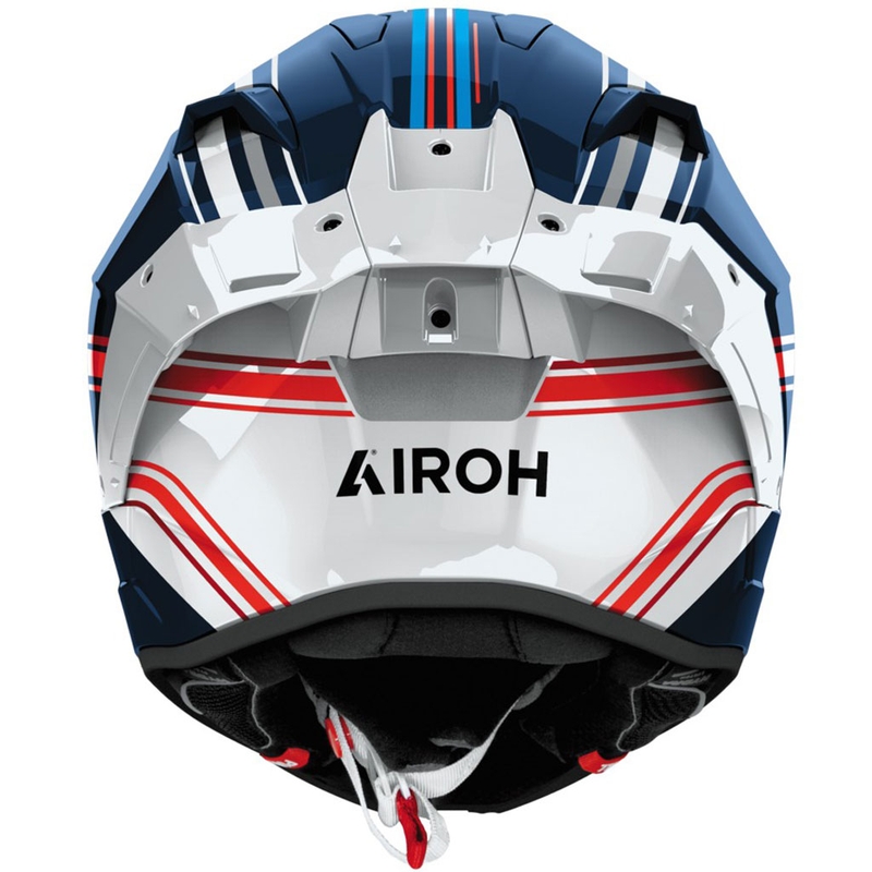 Cască integrală pentru motocicletă Airoh GP800 Hurricane, albastru-alb lucios
