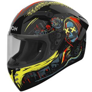 Cască integrală pentru motocicletă Airoh CONNOR Double Face, negru-galben lucios
