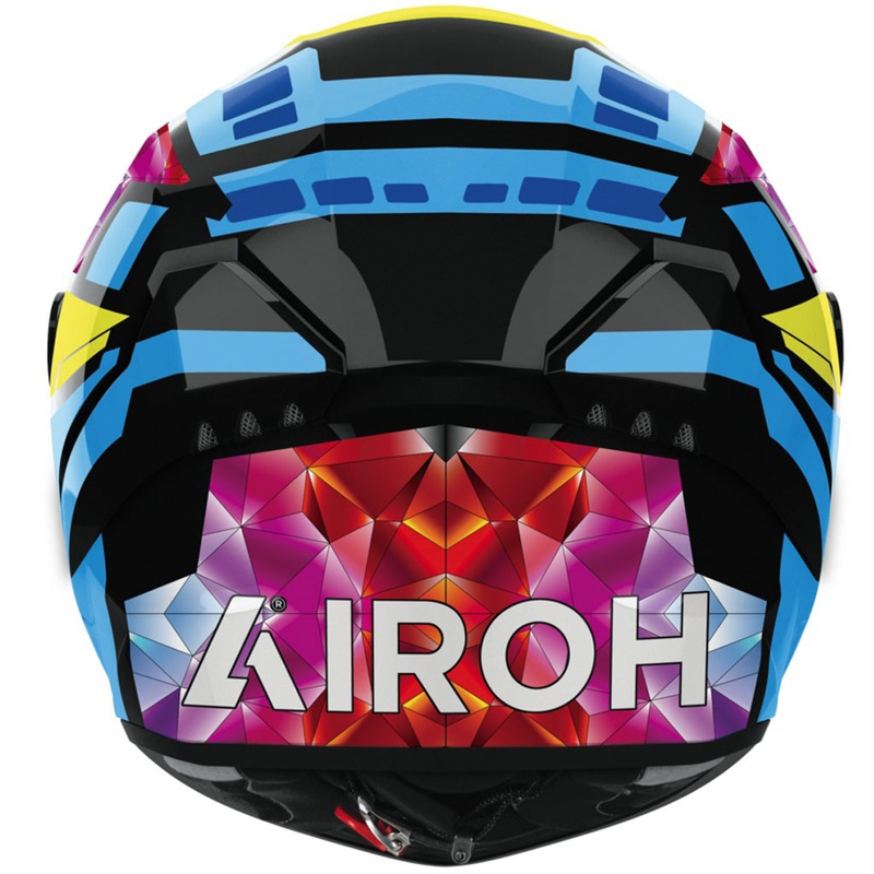 Cască integrală de motocicletă Airoh CONNOR Stellar, galben-albastru-roz-negru lucios