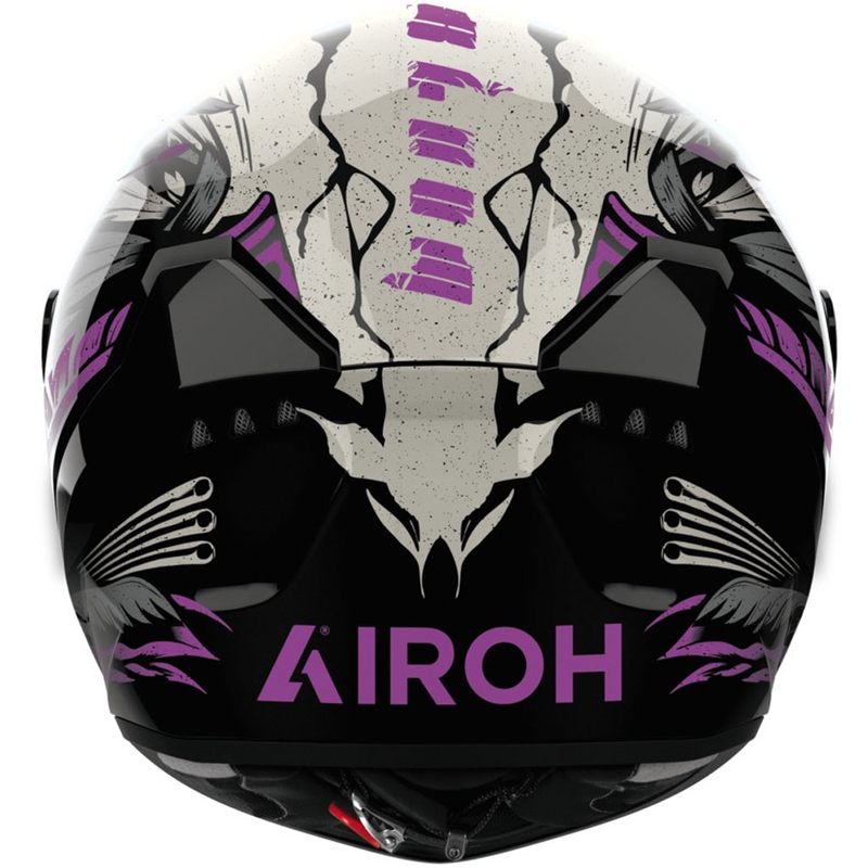 Cască integrală de motocicletă Airoh CONNOR Bloom, negru-gri-violet lucios