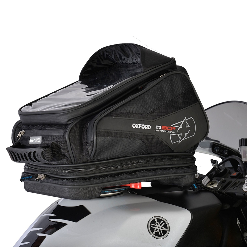 Geantă de rezervor pentru motociclete Oxford Q30R QR negru lichidare