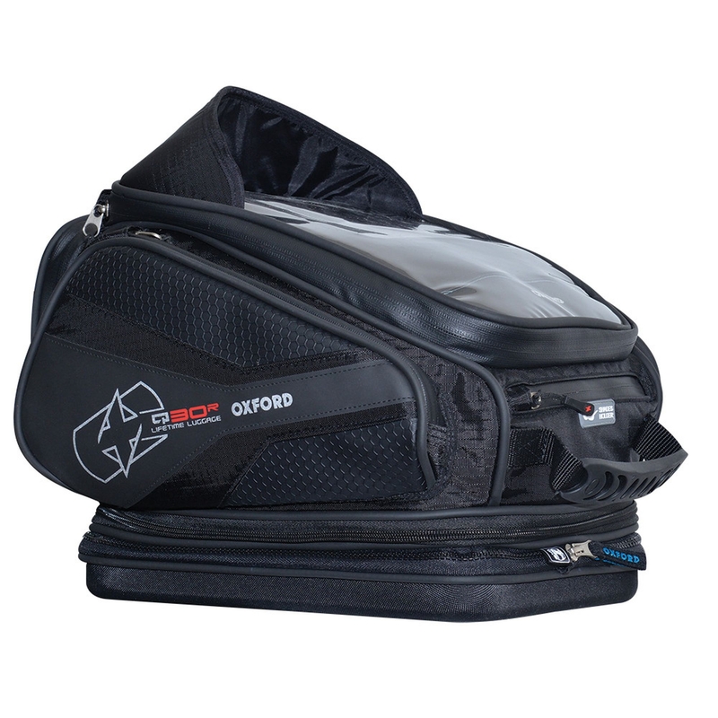 Geantă de rezervor pentru motociclete Oxford Q30R QR negru lichidare