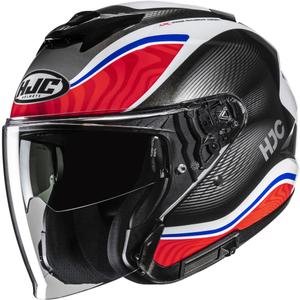 Cască de motocicletă deschisă HJC i31 Depe MC21 negru-alb-roșu-albastru
