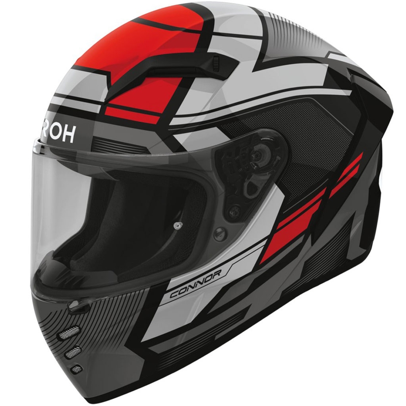 Cască integrală de motocicletă Airoh CONNOR Ego, roșie lucioasă