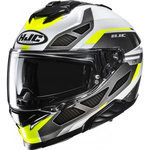 Cască integrală pentru motocicletă HJC i71 Zest MC3H negru-alb-galben fluo