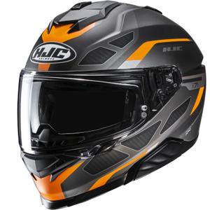 Cască integrală pentru motocicletă HJC i71 Zest MC7SF gri-negru-portocaliu