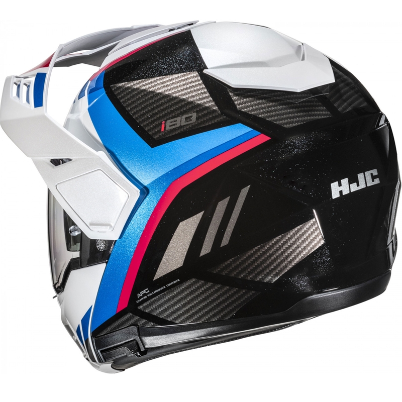 Cască de motocicletă pliabilă HJC i80 Imes MC21 negru-alb-albastru-roșu
