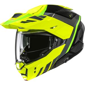 Cască de motocicletă pliabilă HJC i80 Imes MC3H negru-galben fluo-verde fluo