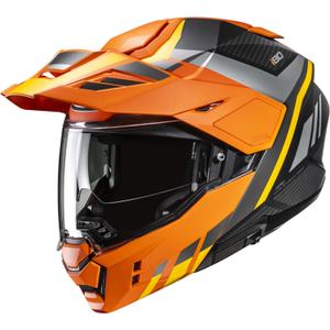 Cască de motocicletă pliabilă HJC i80 Imes MC3H negru-gri-portocaliu