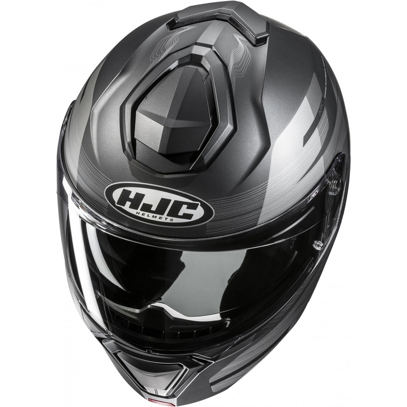Cască de motocicletă pliabilă HJC i91 Dusk MC5SF negru-gri