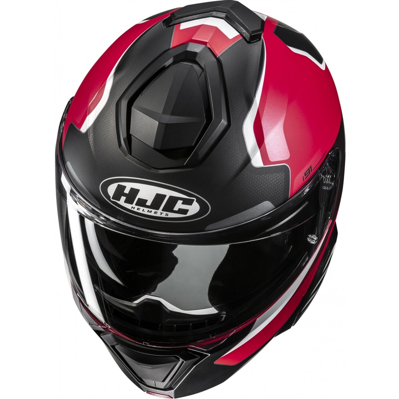 Cască de motocicletă pliabilă HJC i91 Felio MC1SF negru-roșu-alb
