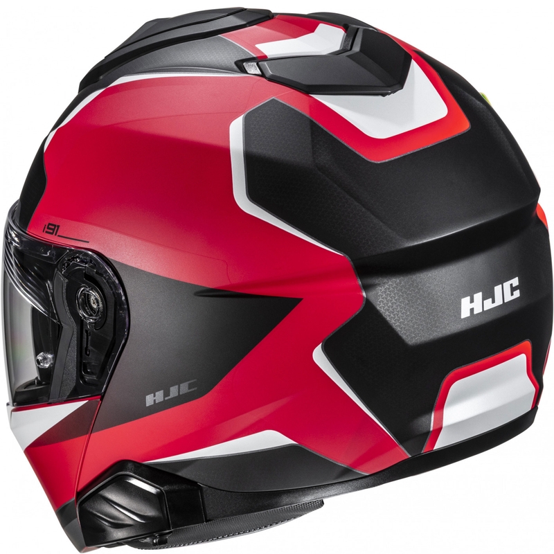 Cască de motocicletă pliabilă HJC i91 Felio MC1SF negru-roșu-alb