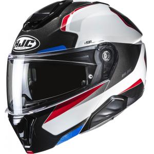 Cască de motocicletă pliabilă HJC i91 Felio MC21 negru-alb-roșu-albastru