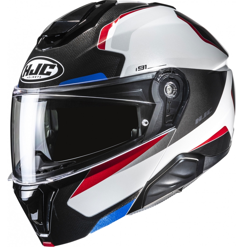 Cască de motocicletă pliabilă HJC i91 Felio MC21 negru-alb-roșu-albastru