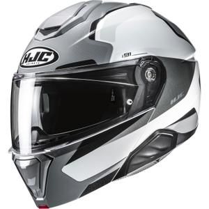 Cască de motocicletă pliabilă HJC i91 Felio MC5 gri-alb