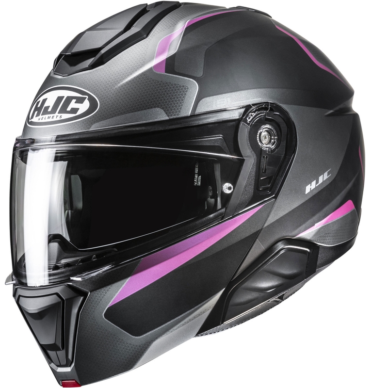 Cască de motocicletă pliabilă HJC i91 Felio MC8SF negru-roz