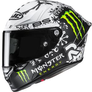 Cască integrală pentru motocicletă HJC RPHA 1 V2 CARBON Snow Diablo MC10SF negru-alb