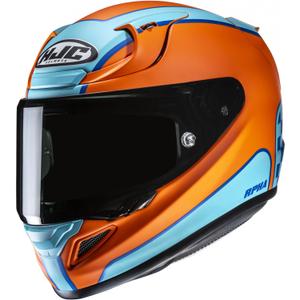 Cască integrală pentru motocicletă HJC RPHA 12 Respon MC27SF portocaliu-albastru