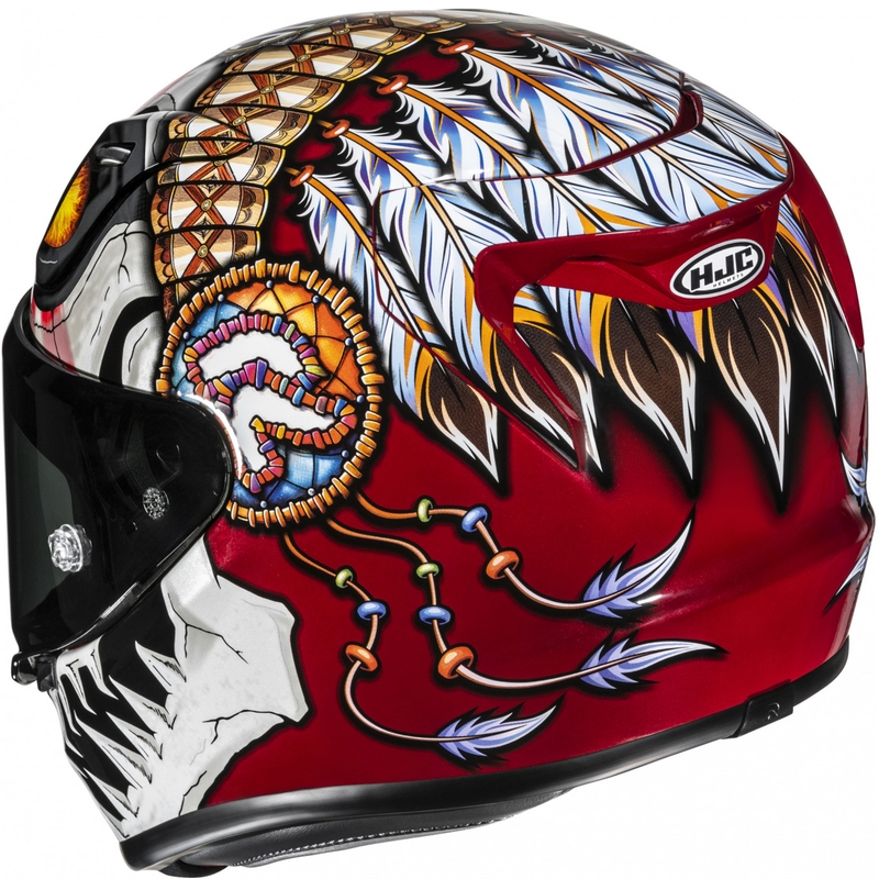 Cască integrală pentru motocicletă HJC RPHA 12 Skully MC1 alb-roșu