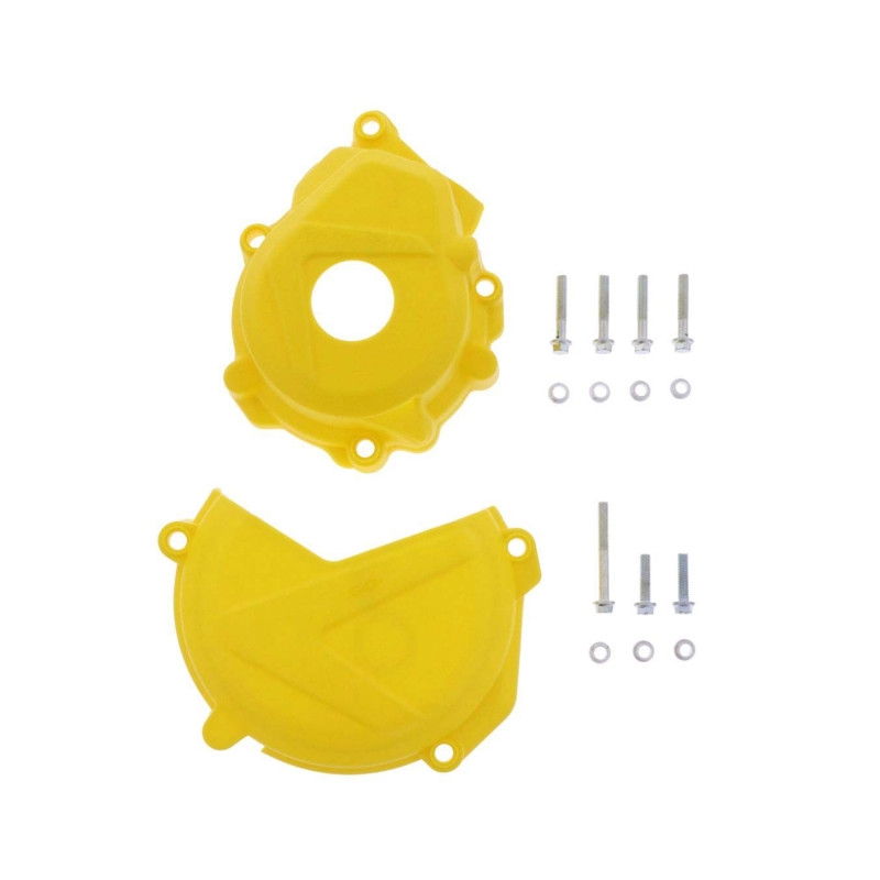 Clutch and ignition cover protector kit POLISPORT Galben