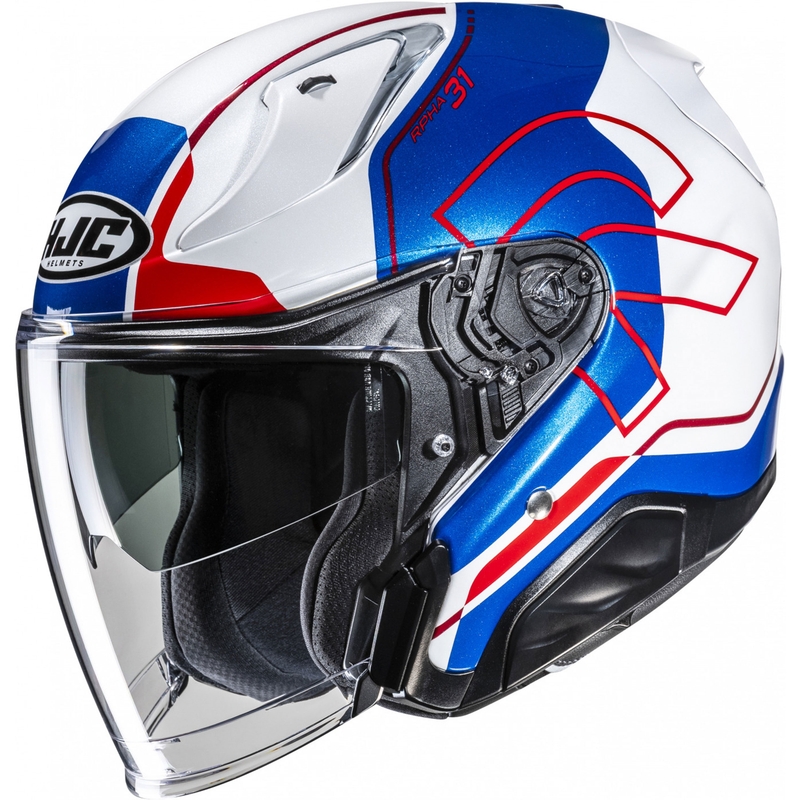Cască de motocicletă deschisă RPHA 31 Dereen MC21 alb-albastru-roșu
