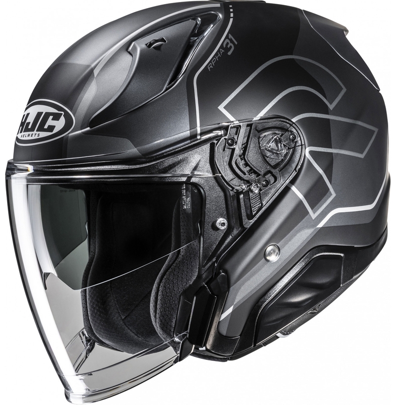 Cască de motocicletă deschisă RPHA 31 Dereen MC5SF negru-gri