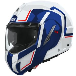 Cască de motocicletă Airoh Mathisse 2 Genius pliabilă, albastru-roșu lucios