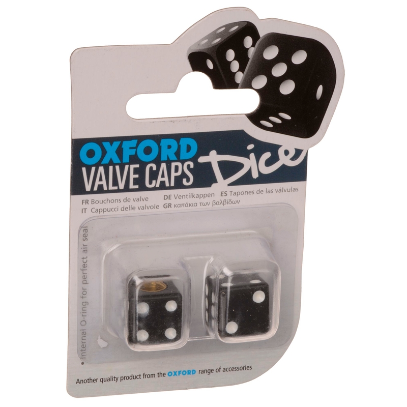 Capace de supapă Oxford Lucky Dice negru