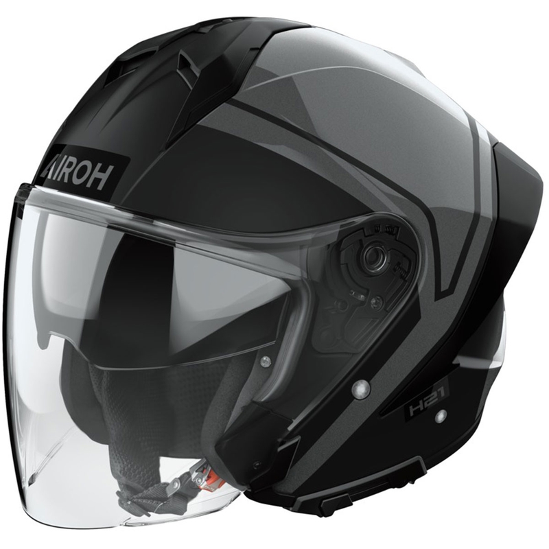 Cască de motocicletă deschisă Airoh H21 Square, negru mat-lucios