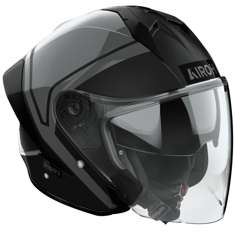 Cască de motocicletă deschisă Airoh H21 Square, negru mat-lucios