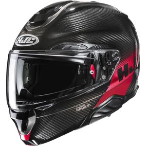 Cască de motocicletă pliabilă HJC RPHA 91 CARBON Elig MC1 negru-roșu