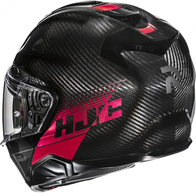 Cască de motocicletă pliabilă HJC RPHA 91 CARBON Elig MC1 negru-roșu