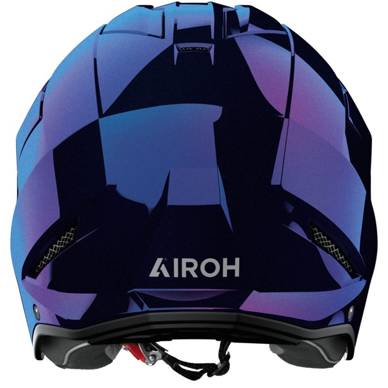 Cască de motocicletă trial Airoh Kombakt Shimmer violet-albastru lucios